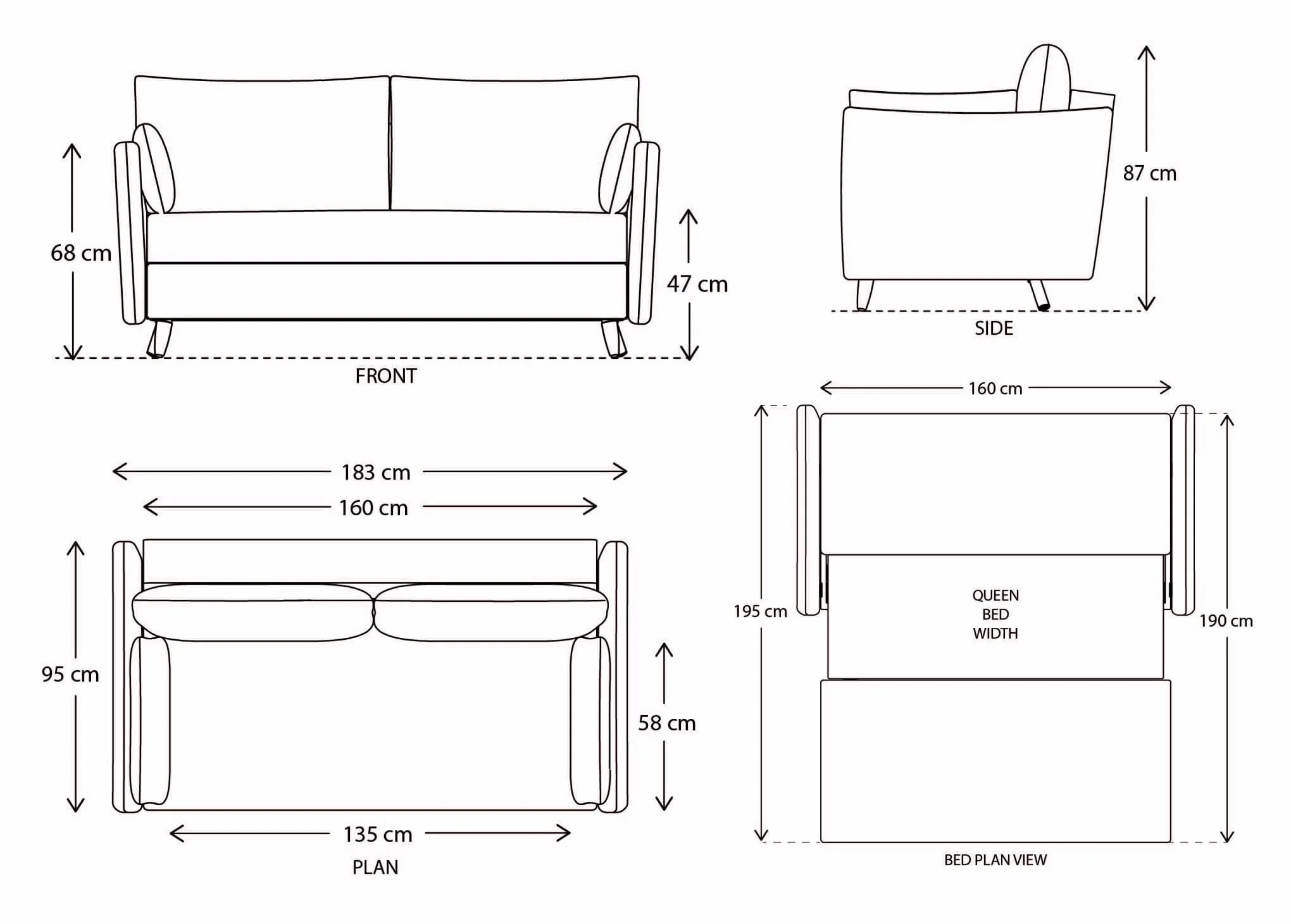 2,5-Sitzer-Schlafsofa Model 08 - Image 75
