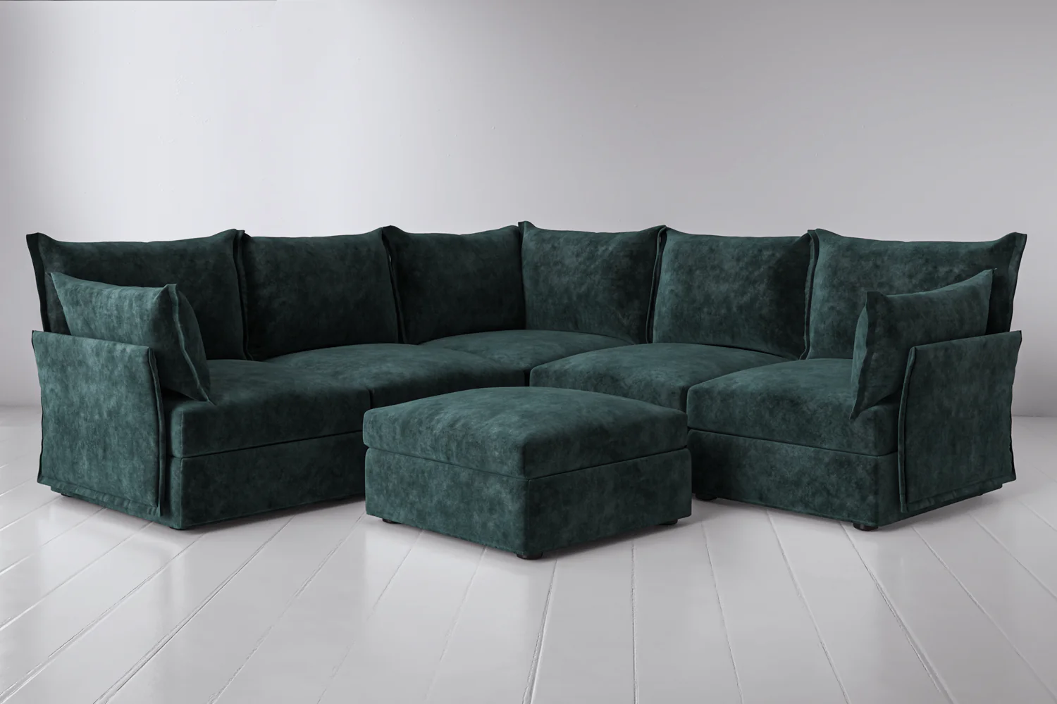 Ecksofa Model 06 mit Polsterhocker - Image 39