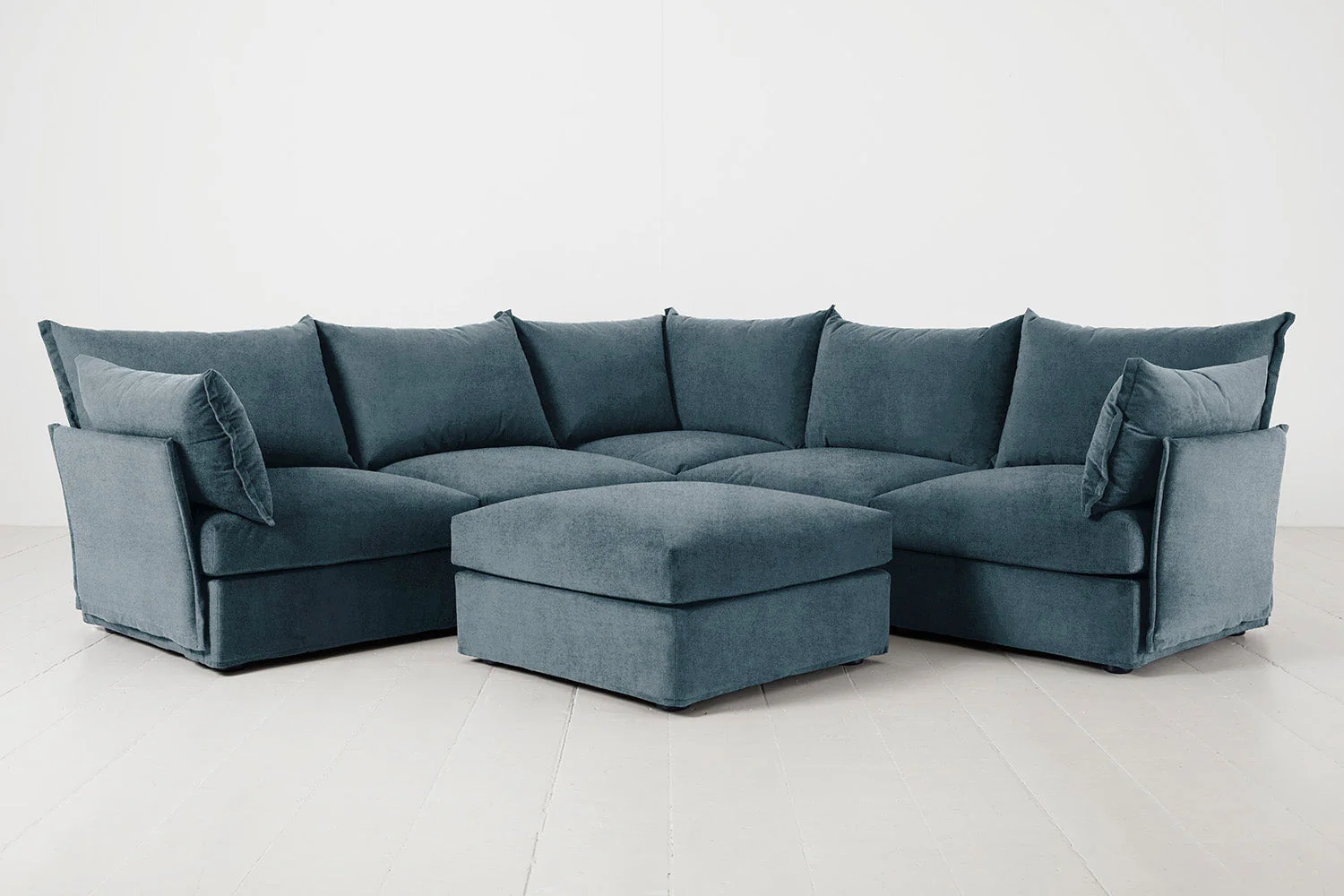 Ecksofa Model 06 mit Polsterhocker - Image 52